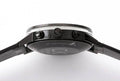  Shop Authentic Calvin Klein Post Minimal Chronograph Black Dial Black Leather Strap Watch for Men - K7627401 - Luxxuri