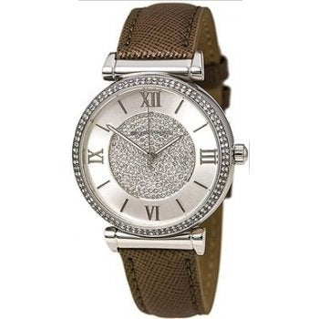  Shop Authentic Michael Kors Caitlin Quartz Silver Dial Gray Leather Strap Watch For Women - MK2377 - Luxxuri