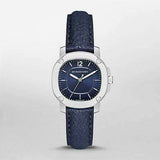  Shop Authentic Burberry The Britain Blue Dial Blue Leather Strap Watch for Women - BBY1716 - Luxxuri