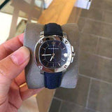  Shop Authentic Burberry The Britain Blue Dial Blue Leather Strap Watch for Women - BBY1716 - Luxxuri