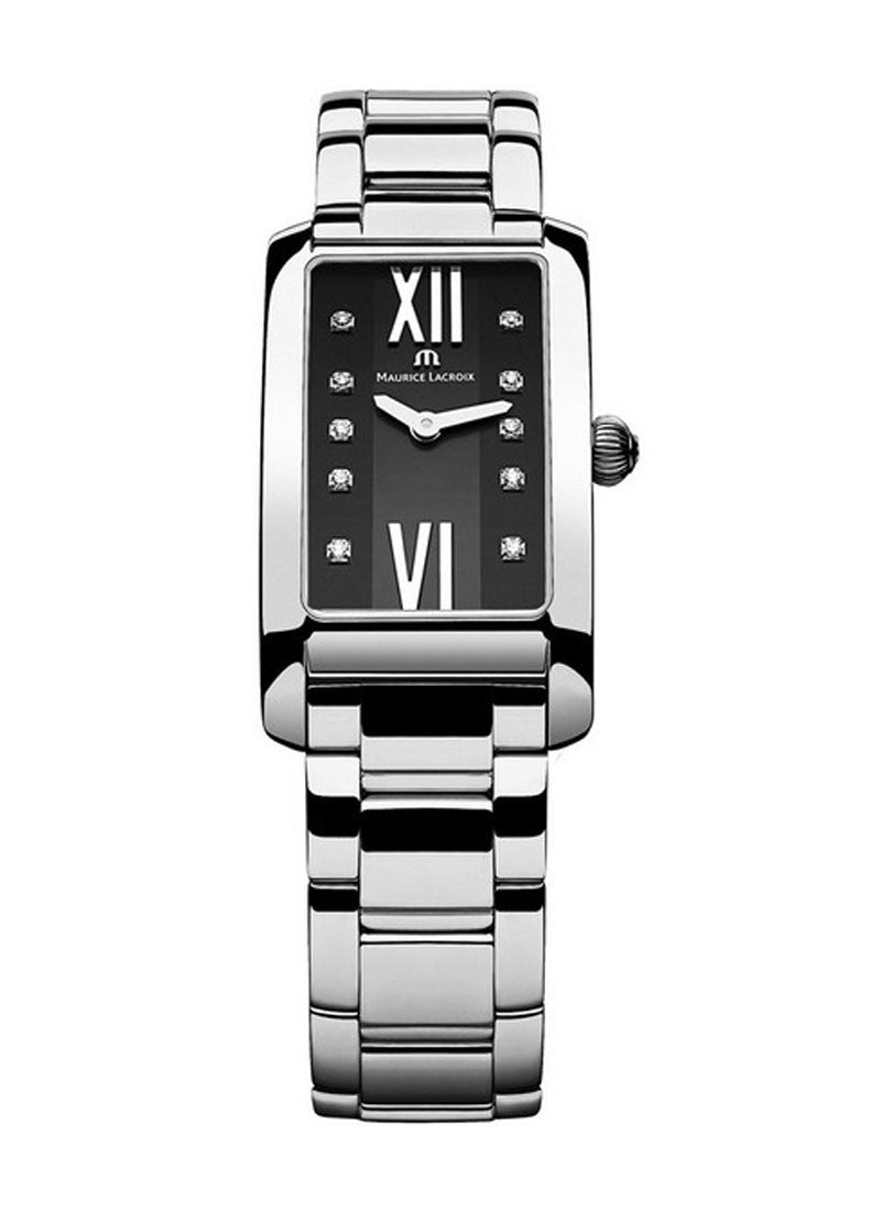  Shop Authentic Maurice Lacroix Fiaba Black Dial Silver Steel Strap Watch for Women - FA2164-SS002-350 - Luxxuri