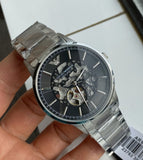  Shop Authentic Emporio Armani Meccanico Automatic Black Dial Silver Steel Strap Watch For Men - AR60055 - Luxxuri
