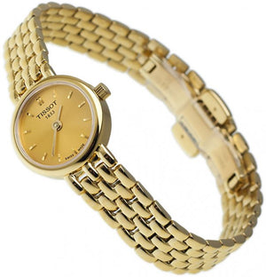  Shop Authentic Tissot Lovely Gold Dial Gold Steel Strap Watch For Women - T058.009.33.021.00 - Luxxuri