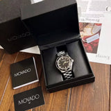  Shop Authentic Movado Heritage Calendoplan Black Dial Silver Steel Strap Watch For Men - 3650095 - Luxxuri