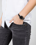  Shop Authentic Calvin Klein Rebel Black Grey Dial Black Leather Strap Watch for Women - K8P231C1 - Luxxuri