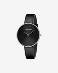  Shop Authentic Calvin Klein Full Moon Black Dial Black Leather Strap Watch for Women - K8Y231C1 - Luxxuri