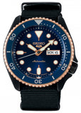  Shop Authentic Seiko 5 Sports Automatic Blue Dial Black NATO Strap Watch for Men - SBSA098 - Luxxuri