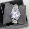  Shop Authentic Guess Water Pro Diamonds Silver Dial Silver Steel Strap Watch For Women - G75511M - Luxxuri