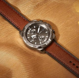  Shop Authentic Fossil Bronson Chronograph Grey Dial Brown Leather Strap Watch for Men - FS5855 - Luxxuri