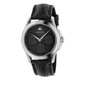  Shop Authentic Gucci G Timeless Quartz Black Dial Black Leather Strap Watch For Men - YA1264031 - Luxxuri