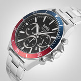  Shop Authentic Hugo Boss Troper Chronograph Black Dial Silver Steel Strap Watch For Men - 1514108 - Luxxuri