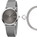  Shop Authentic Calvin Klein Minimal Black Dial Silver Mesh Bracelet Watch for Women - K3M22123 - Luxxuri