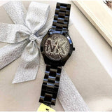  Shop Authentic Michael Kors Slim Runway Black Dial Black Steel Strap Watch for Women - MK3589 - Luxxuri
