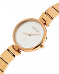  Shop Authentic Calvin Klein Authentic White Dial Rose Gold Steel Strap Watch for Women - K8G23646 - Luxxuri