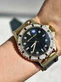  Shop Authentic Michael Kors Everest Three-Hand Crystals Black Dial Black Rubber Strap Watch for Women - MK7440 - Luxxuri