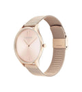  Shop Authentic Calvin Klein Minimal White Dial Rose Gold Mesh Bracelet Watch for Women - K3M22626 - Luxxuri