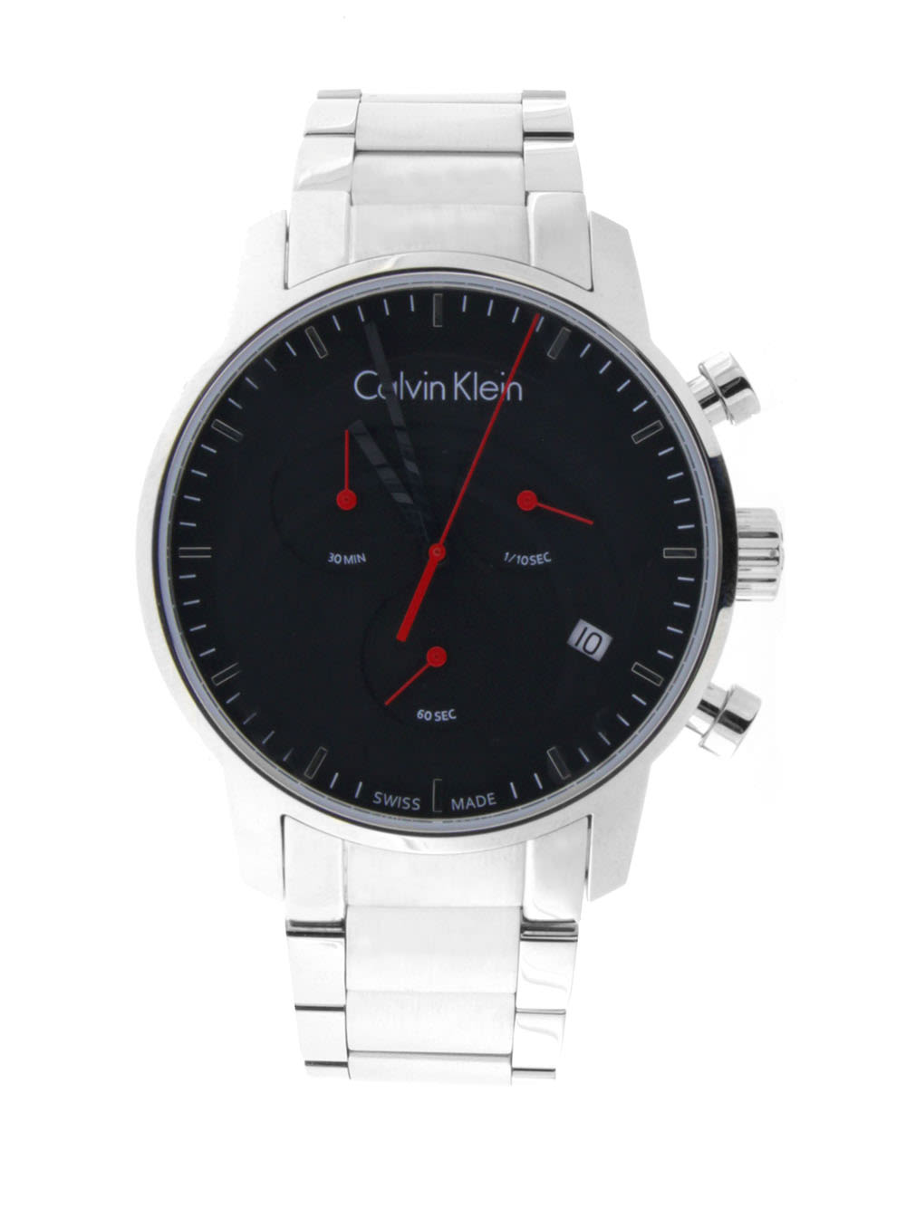  Shop Authentic Calvin Klein City Chronograph Black Dial Silver Steel Strap Watch for Men - K2G27141 - Luxxuri