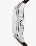  Shop Authentic Armani Exchange Whitman Silver Dial Brown Leather Strap Watch For Men - AX2100 - Luxxuri
