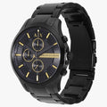  Shop Authentic Armani Exchange Hampton Chronograph Black Dial Black Steel Strap Watch For Men - AX2164 - Luxxuri