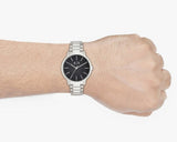  Shop Authentic Armani Exchange Cayde Analog Black Dial Silver Steel Strap Watch For Men - AX2700 - Luxxuri
