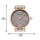  Shop Authentic Emporio Armani Gianni T Bar Pink Dial Two Tone Steel Strap Watch For Women - AR11223 - Luxxuri