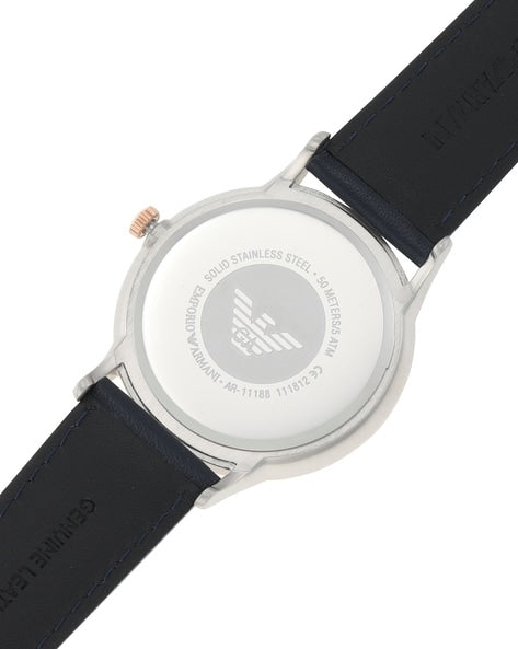 Shop Authentic Emporio Armani Renato Analog Blue Dial Blue Leather Strap Watch For Men - AR11188 - Luxxuri