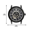  Shop Authentic Emporio Armani Meccanico Automatic Black Dial Black Steel Strap Watch For Men - AR60010 - Luxxuri