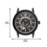  Shop Authentic Emporio Armani Meccanico Automatic Black Dial Black Steel Strap Watch For Men - AR60010 - Luxxuri