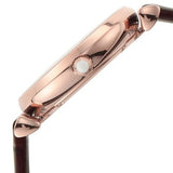  Shop Authentic Emporio Armani Gianni T-Bar Silver Dial Brown Leather Strap Watch For Women - AR11269 - Luxxuri