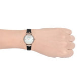  Shop Authentic Emporio Armani Gianni T-Bar Mother of Pearl Dial Black Leather Strap Watch For Women - AR11295 - Luxxuri