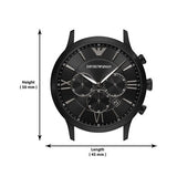  Shop Authentic Emporio Armani Giovanni Chronograph Black Dial Black Steel Strap Watch For Men - AR11349 - Luxxuri
