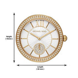  Shop Authentic Michael Kors Abbey Three-Hand Analog White Dial Gold Steel Strap Watch for Women - MK4615 - Luxxuri