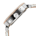  Shop Authentic Michael Kors Parker Chronograph White Dial Two Tone Leather Strap Watch For Women - MK6950 - Luxxuri