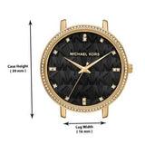  Shop Authentic Michael Kors Pyper Three-Hand Black Dial Gold Steel Strap Watch For Women - MK4593 - Luxxuri
