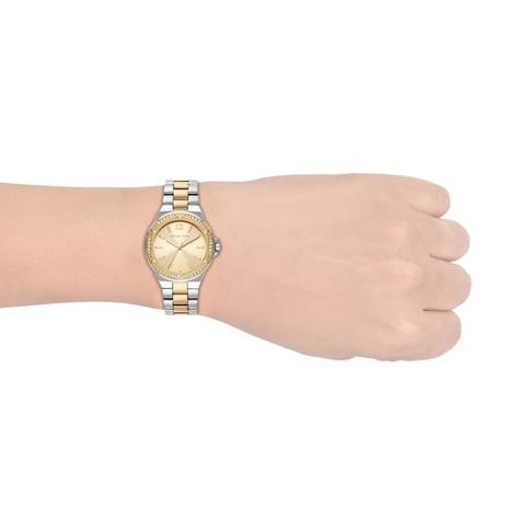  Shop Authentic Michael Kors Lennox Three-Hand Gold Dial Two Tone Steel Strap Watch For Women  - MK6988 - Luxxuri