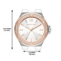  Shop Authentic Michael Kors Lennox Three Hand Quartz Silver Dial Two Tone Steel Strap Watch For Women - MK6989 - Luxxuri