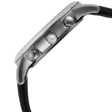  Shop Authentic Emporio Armani Giovanni Analog Black Dial Black Leather Strap Watch For Men - AR11431 - Luxxuri