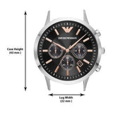  Shop Authentic Emporio Armani Giovanni Analog Black Dial Black Leather Strap Watch For Men - AR11431 - Luxxuri