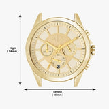  Shop Authentic Armani Exchange Drexler Chronograph Gold Dial Gold Steel Strap Watch For Men - AX2602 - Luxxuri