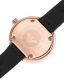  Shop Authentic Emporio Armani Rosa Two Hand Black Dial Black Leather Strap Watch For Women - AR11493 - Luxxuri