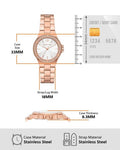  Shop Authentic Michael Kors Lennox Three Hand Silver Dial Rose Gold Steel Strap Watch For Women - MK7279 - Luxxuri