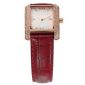  Shop Authentic Michael Kors Emery Quartz Diamonds Silver Dial Red Leather Strap Watch For Women - MK4689 - Luxxuri