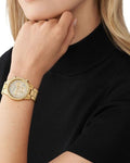  Shop Authentic Michael Kors Ritz Chronograph Gold Dial Gold Steel Strap Watch For Women - MK7310 - Luxxuri