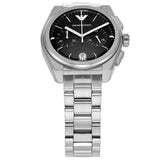  Shop Authentic Emporio Armani Federico Chronograph Black Dial Silver Steel Strap Watch For Men - AR11560 - Luxxuri