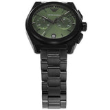  Shop Authentic Emporio Armani Federico Chronograph Green Dial Black Steel Strap Watch For Men - AR11562 - Luxxuri