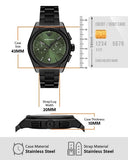  Shop Authentic Emporio Armani Federico Chronograph Green Dial Black Steel Strap Watch For Men - AR11562 - Luxxuri