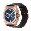  Shop Authentic Emporio Armani Claudio Chronograph Blue Dial Brown Leather Strap Watch For Men - AR11554 - Luxxuri