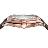  Shop Authentic Emporio Armani Mia Moonphase Silver Dial Brown Leather Strap Watch For Women - AR11568 - Luxxuri