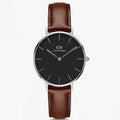  Shop Authentic Daniel Wellington Classic Petite St Mawes Black Dial Brown Leather Strap Watch For Women - DW00100181 - Luxxuri