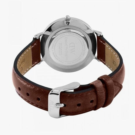  Shop Authentic Daniel Wellington Classic Petite St Mawes White Dial Brown Leather Strap Watch For Women - DW00100187 - Luxxuri